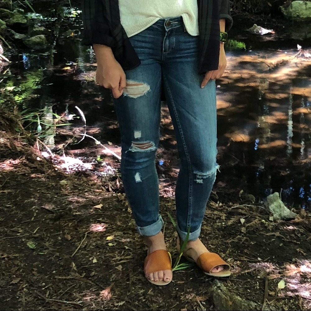 Ripped denim jeans